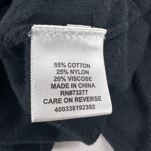 Elle Womens Black Cardigan Sweater Size L 55% Cotton/Nylon/Viscose - Picture 4 of 5